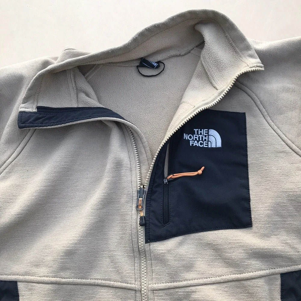 The North Face Pullover Brown Mens M Jacket Full Zip Chest Pocket Outdoor Hiking
